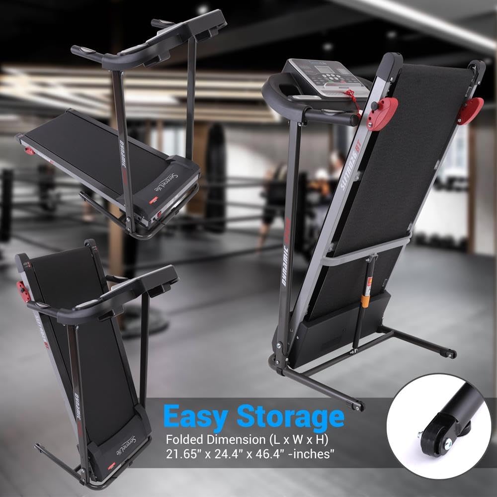Folding Electric Treadmill with LCD & Bluetooth