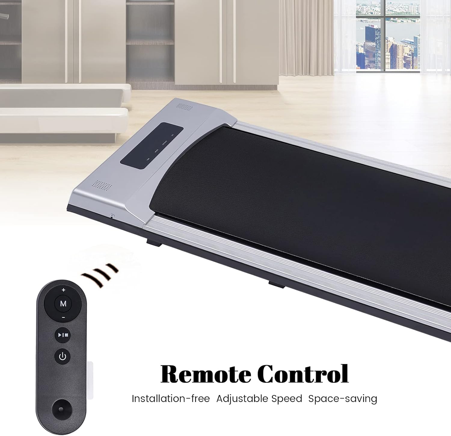Portable Under Desk Walking Pad Treadmill with Remote