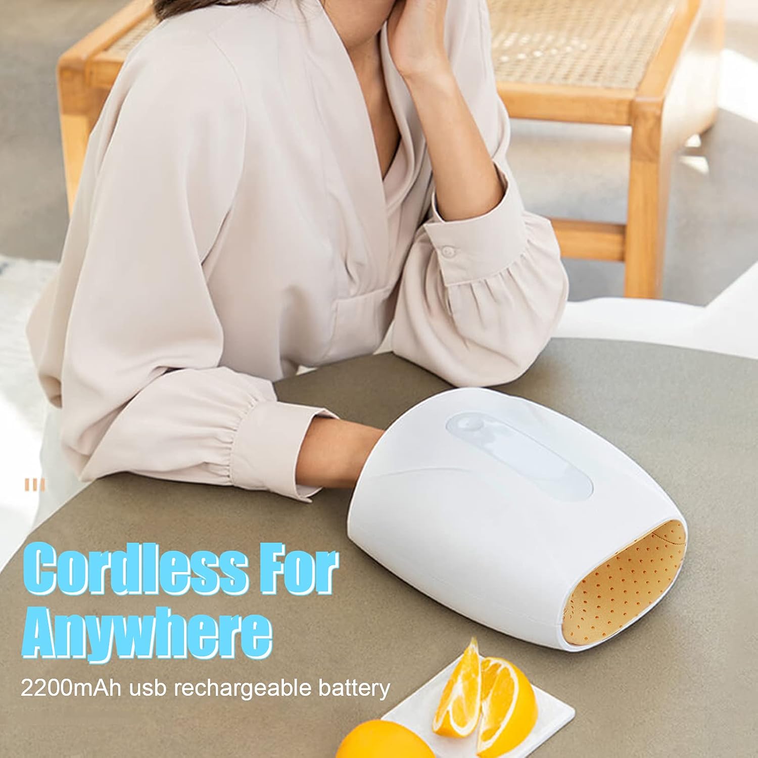 Electric Hand Massager with Heat – Cordless 4D Hand Spa
