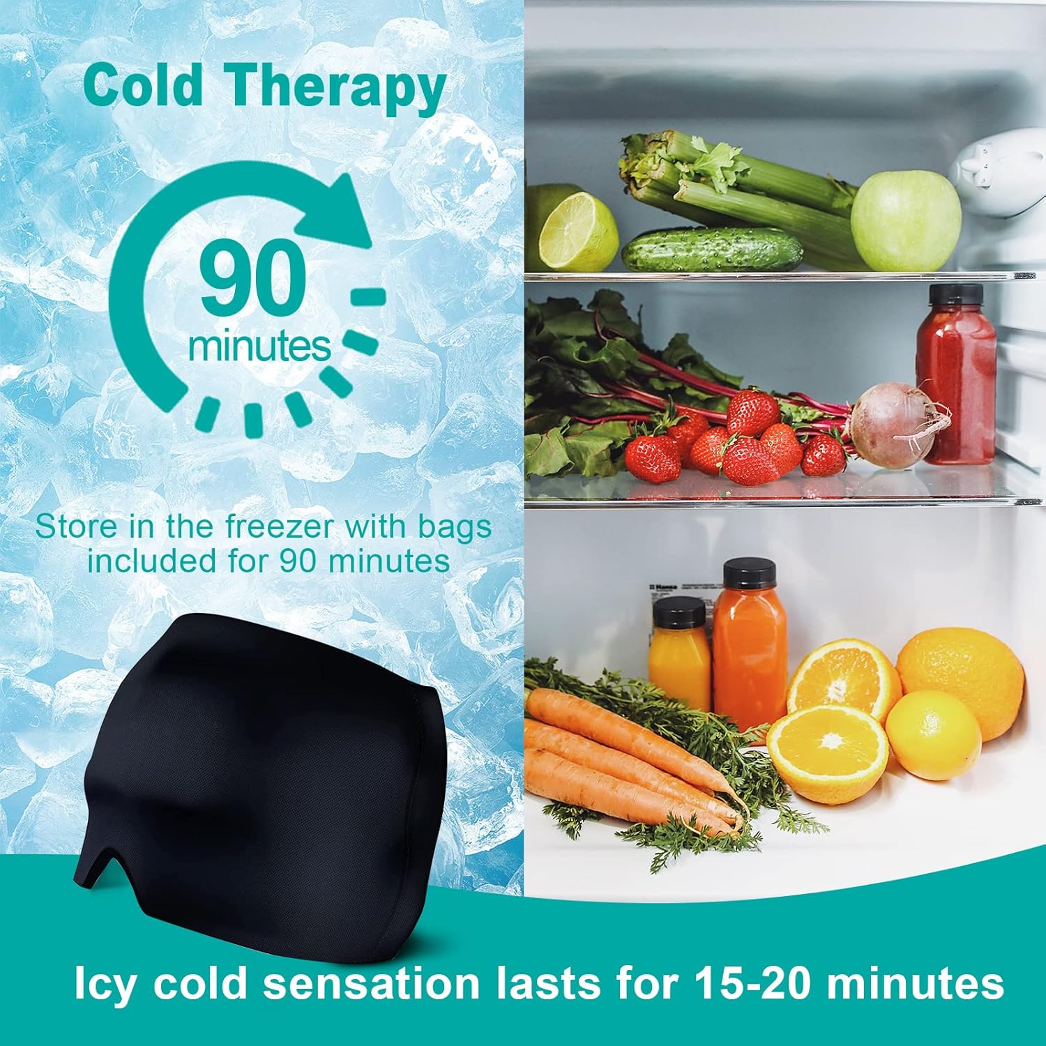 Headache Relief Hat – Cooling Gel & 360° Compression