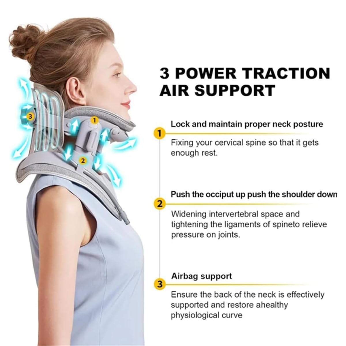 Cervical Neck Stretcher – 8 Airbags & Triple Traction