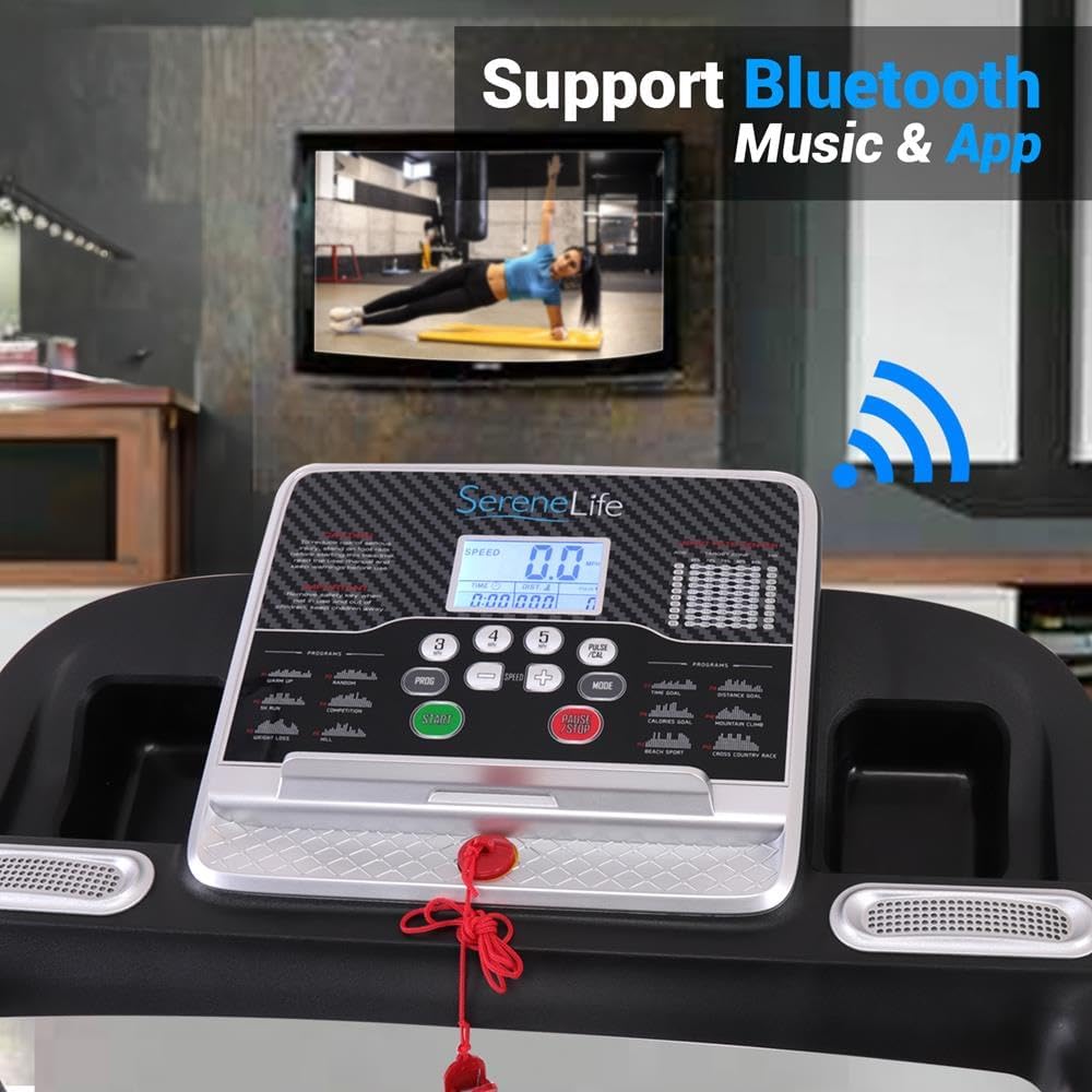 Folding Electric Treadmill with LCD & Bluetooth