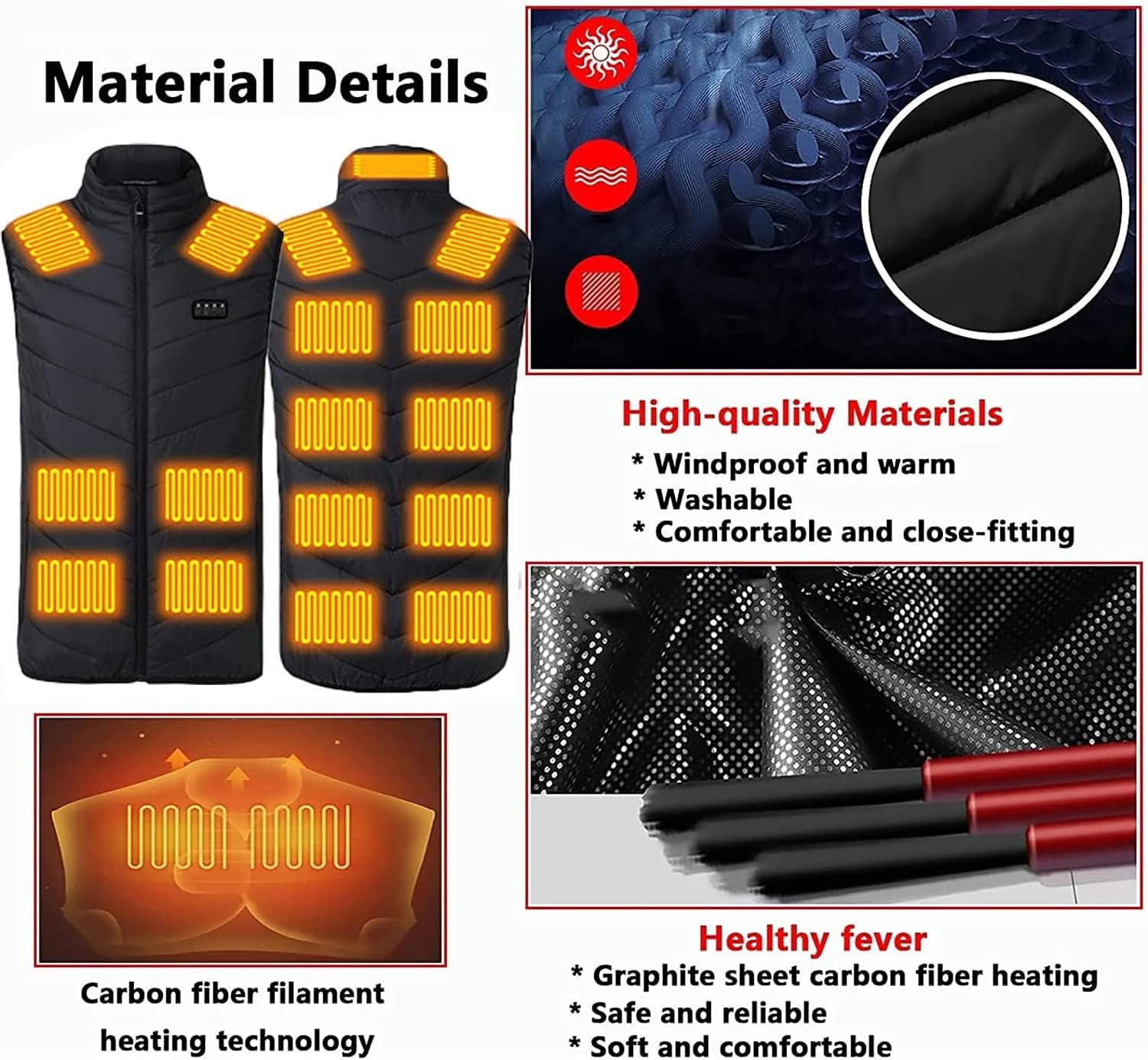 Heated Vest – USB Electric Winter Warming Gilet