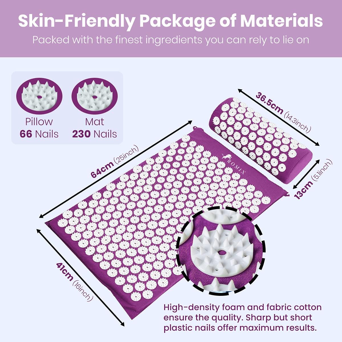 Acupressure Mat – Cushion Massage Mat for Neck & Back Pain