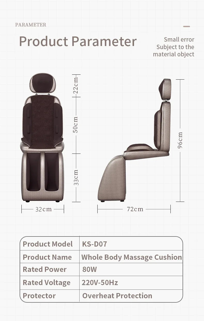 Electric Full Body Massage Chair – Shiatsu & Heating