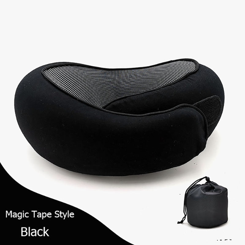 Travel Pillow – Memory Cotton U-Shaped Neck Pillow with Storage