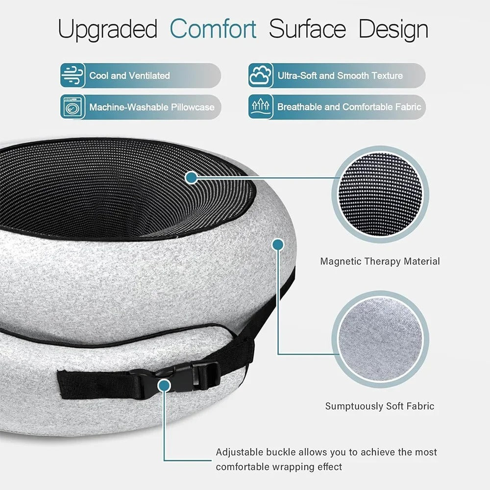 Travel Pillow – Memory Cotton U-Shaped Neck Pillow with Storage