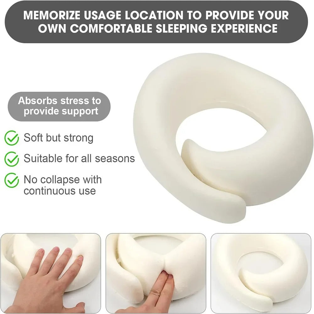 Travel Pillow – Memory Cotton U-Shaped Neck Pillow with Storage